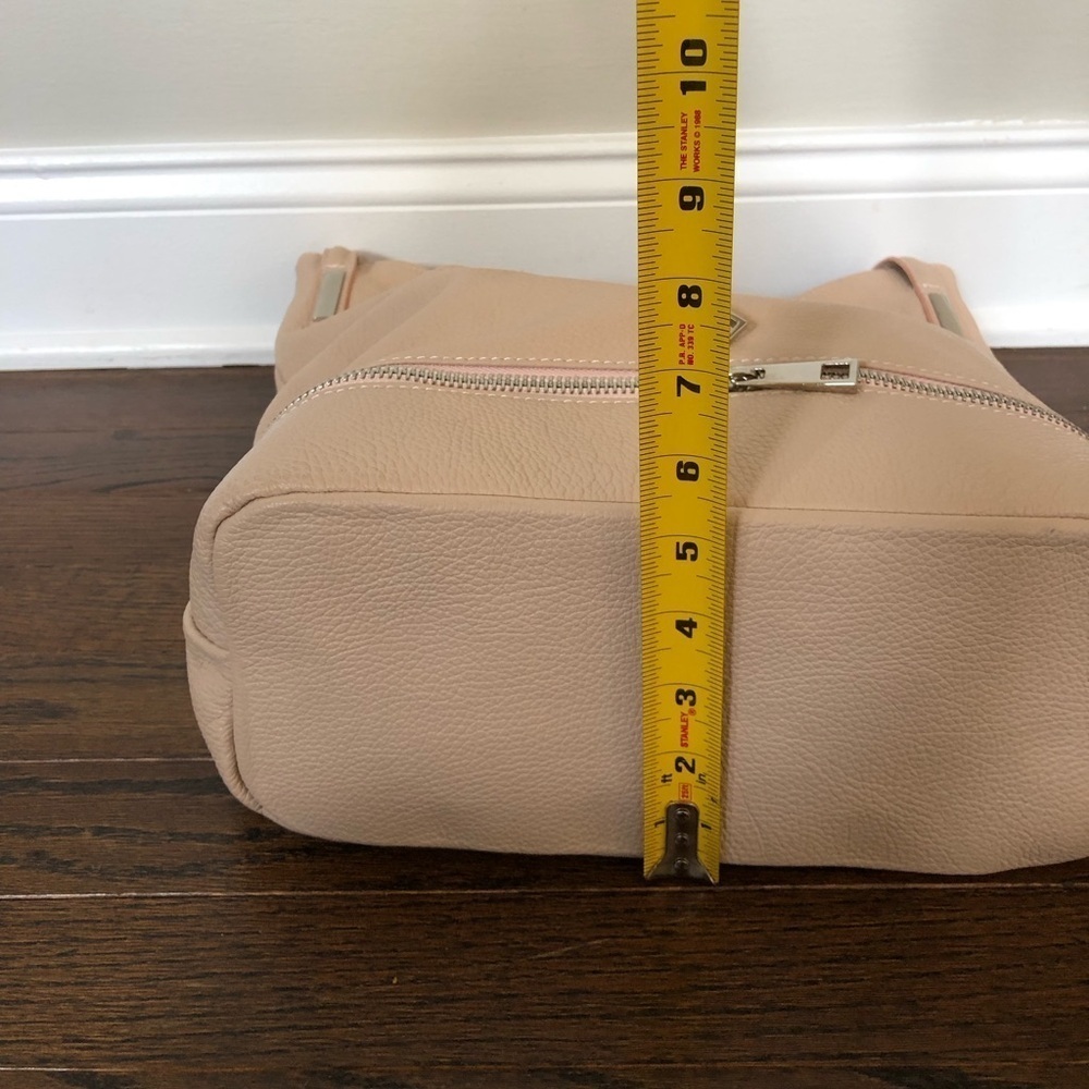 Vera Pelle Luisa Peachy Pink Genuine Italian Soft Leather Large Shoulder Bag - Picture 16 of 16